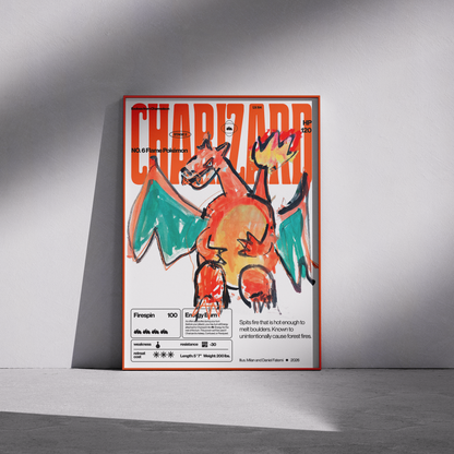 "Fire Dragon" Art Print - A4 - A0