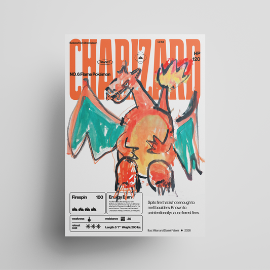 "Fire Dragon" Art Print - A4 - A0