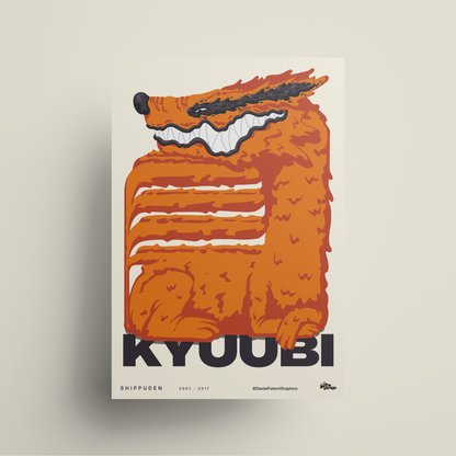 "Nine Tailed Fox" Art Print - A2 - A0